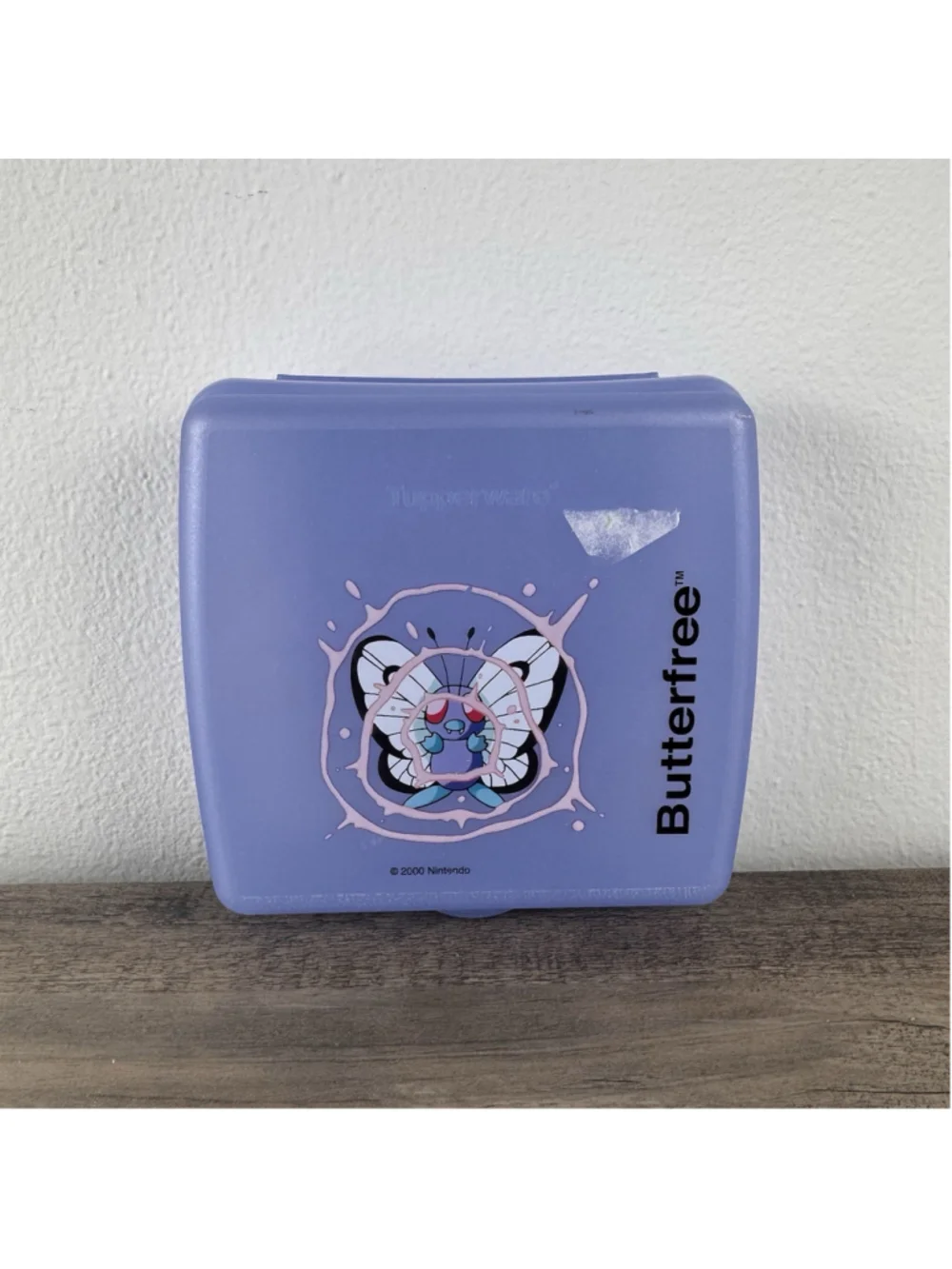 Vintage 2000 Nintendo Pokemon Butterfree Purple Tupperware Sandwich Snack Box